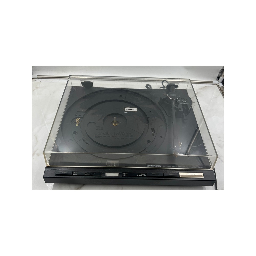Pioneer PL-230 Full-Automatic Stereo Turntable Black Vintage Record Player Japan